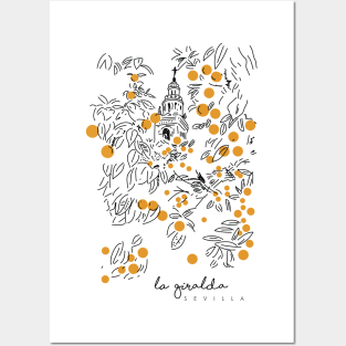 Giralda Tower | Oranges Trees | Love Seville | Seville Spain | Andalusia | Traveling | Travel | Europe | Oranges and Trees Posters and Art